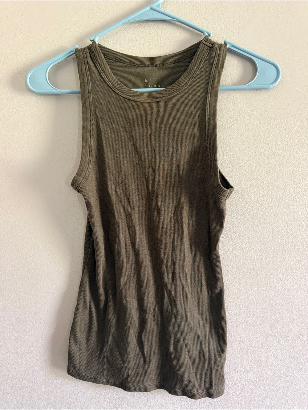a new day Olive Green Ribbed Tank